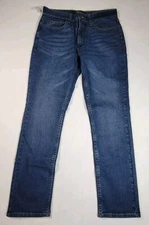 Members Mark Jeans Men’s 32x32 Straight Leg Premium Denim Blue Medium Wash