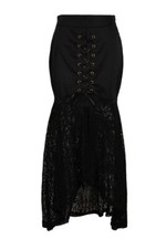 Women's Skirt Black Lace Elegant Long Skirt