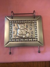 Teddy Bear Hearts Pewter Gray Picture 4 x 6 Photo 9 x 9 Baby Frame Malden New