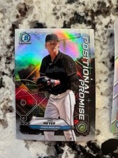 2021 BOWMAN CHROME POSITIONAL PROMISE CARD MIAMI MARLINS MAX MEYER #POS-MM