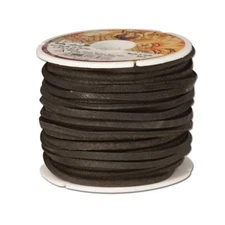 Black Utility Latigo Lace 1/8" x 50 ft. spool by Tandy - FREE SHIPPING!