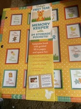 Baby  s First Year Memory Keeper Book. 24 Storage Pockets, Unisex, FREE SHIPPING 