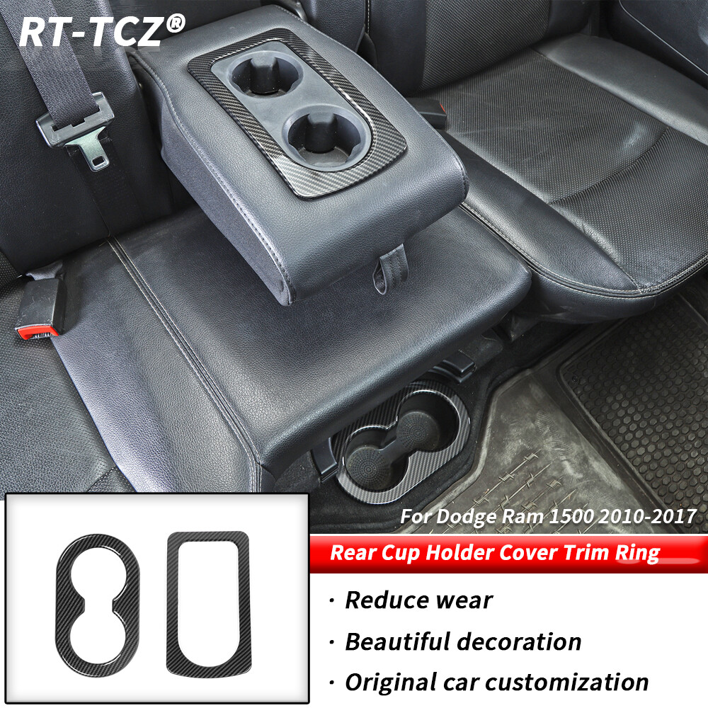 Rear Cup Holder Cover Trim Decor Frame For Dodge Ram 1500 2010