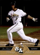 2013 San Antonio Missions Grandstand 16 Tommy Medica San Jose California CA Card