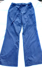 Grey's Anatomy Women's Blue Drawstring Scrub Pants Size Small 5 pockets