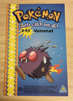 1999 Candy Planet! Gum Pokemon Card #48 Venonat Puzzle TV