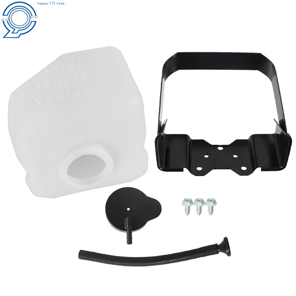 Washer Jar 8pc kit Bottle Bracket Cap Bolts Hose Filter Windshield jug reservoir Foto 3 de 4