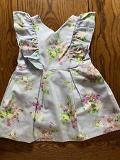 NWOT Janie and Jack Easter Roses Ruffle Sleeve Floral Dress Size 12-18 Months