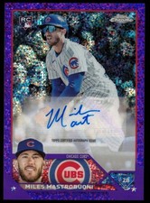 Miles Mastrobuoni 2023 Topps Chrome Autographs Purple Speckle /299 #AC-MMA (RC)
