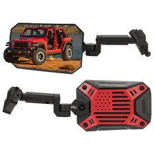 JOYTUTUS Red Mirrors Doors Off Compatible with Wrangler JL Gladiator JT
