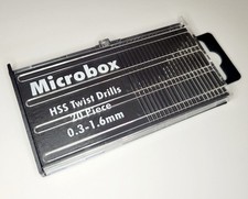 Model Kit Micro Drills 0.3 - 1.6mm Twist Bits 20pcs Small Round Shank HSS tool