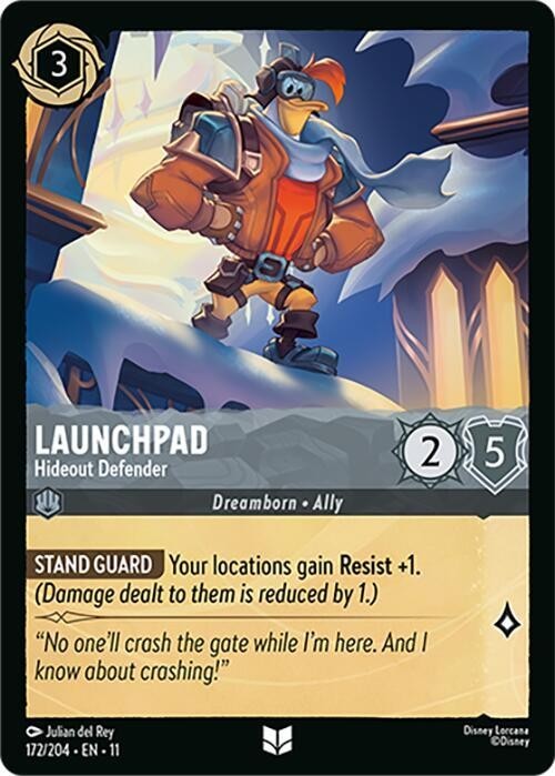 DISNEY LORCANA TCG - Winterspell - Launchpad - Hideout Defender  - 172/204