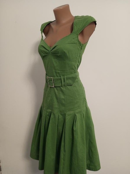 Women Karen Millen Dress Green Cotton 34 / XS / 42