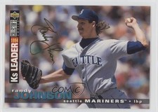 1995 Collector's Choice League Leader Gold Foil Signature Randy Johnson HOF 00em
