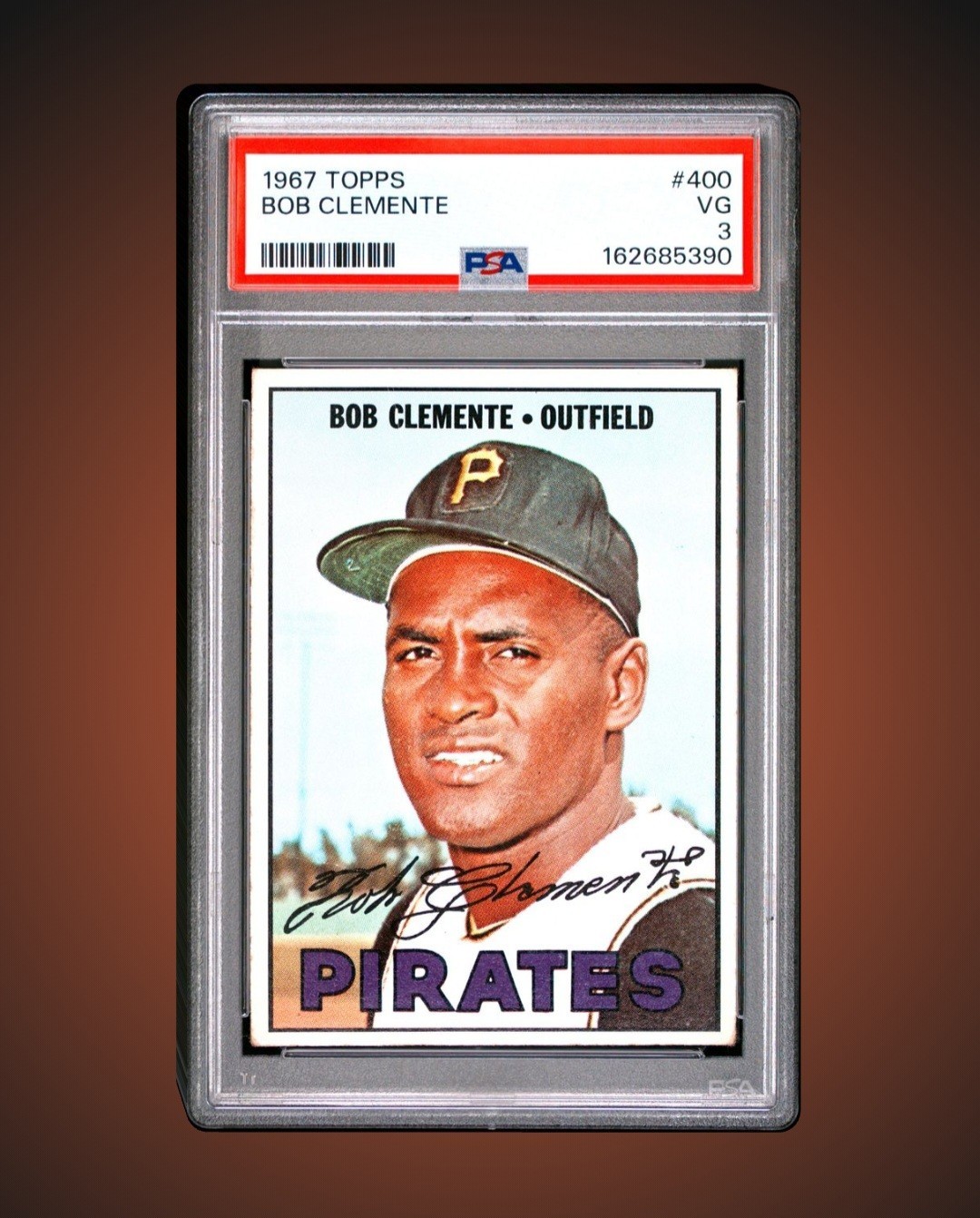 ROBERTO CLEMENTE 1967 Topps #400 Pirates HOF - Good Centering - New Slab - PSA 3