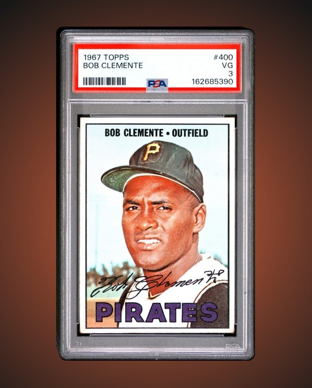 ROBERTO CLEMENTE 1967 Topps #400 Pirates HOF - Good Centering - New Slab - PSA 3