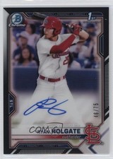 2021 Bowman Draft Chrome Pick Black Refractor 46/75 Ryan Holgate Auto 0l44