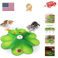 Rechargeable Cat Toys, 2 in 1 Hide and Seek Game Interactive Cat Toy, Movable...