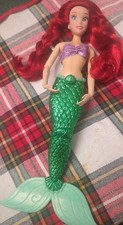 Disney Store Little Mermaid Ariel Singing Doll 12 in Classic Hard Tail Works HTF