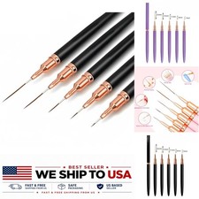 5pcs Nail Art Liner Brushes Set Professional Striping Drawing Pen Kit