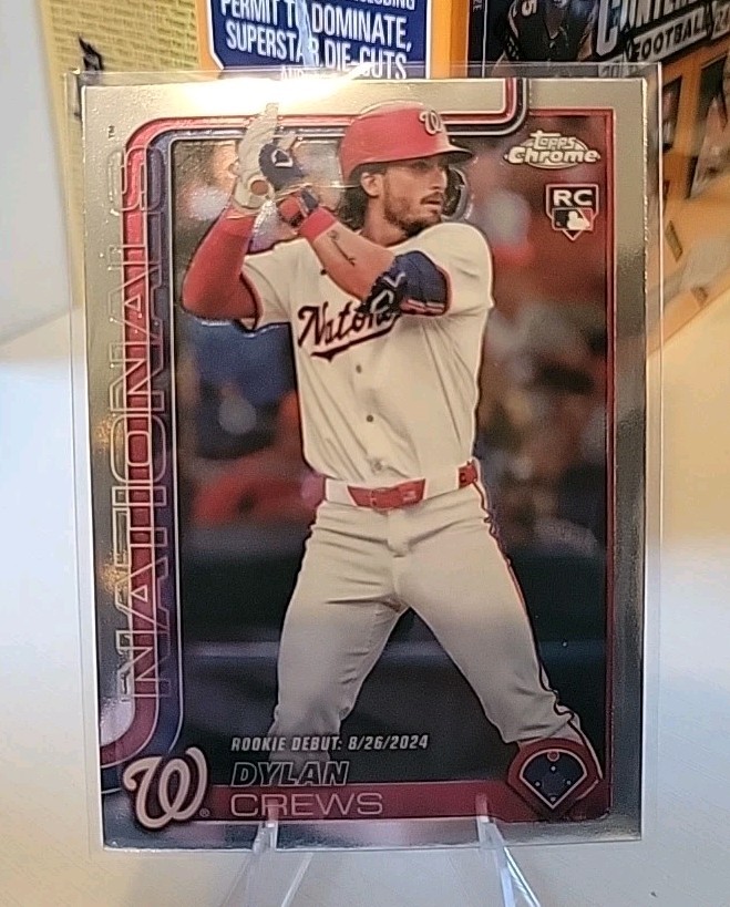 2025 Topps Chrome Update Series #USC190 Dylan Crews (RC) Rookie Debut Nationals