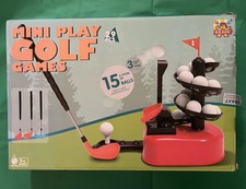 Beise Mini Play Golf Games Toy Set 29pcs, 15 Balls, 3 Golf Clubs, Ages 3 