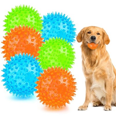 Puppy Toy 2.5  Squeaky Dog Balls Toys and Spikey Dog Ball for Aggressive Chew...