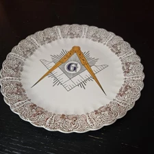 Masonic Freemason Logo 10" Plate Vintage Sanders Mfg. Co Nashville TN USA