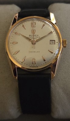 Vintage Armbanduhr Buren Grand Prix   Handaufzug   Cal. 1422   Date - NOS