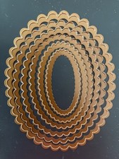 Spellbinders Nestabilities Dies-Oval Scallop-6 pieces