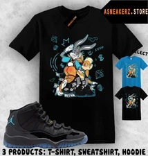 Shirt Match AJ 11 Gamma Blue 2025 Sneaker Matching Bunny Slap Bugs Lola T-Shirt