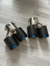 BMW G20 G21 G28 G22 G23 G26 G42 BLACK CARBON FIBRE QUAD EXHAUST TIPS M340i M440i