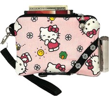 Hello Kitty-Handmade-Money-Coin-ID-CreditCard-Wristlet-Purse-Pouch