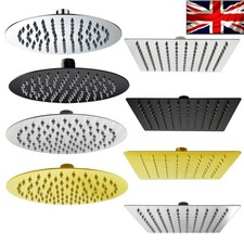 8/10/12 Inch Rainfall Shower Heads Stainless Steel Square Chrome Bath Showerhead