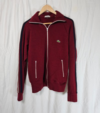 Vintage 80s Lacoste Sport Men s Size M Full Zip Track Jacket Red Green Crocodile