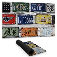 Begin Home Decor C1DM1424OJYL18 14 x 24 in. Number Plates Desk Mat - Man Cave...