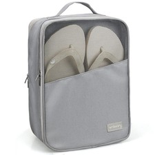 Medium Waterproof Shoe Bags for Travel Grey Sneaker Bag Holds 3 Pairs