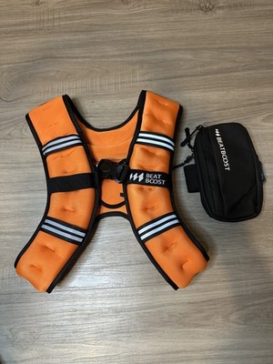 NEW 10LB BeatBoost Running / Walking Weighted Vest - Orange