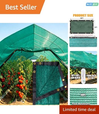 Breathable 3ft x 10ft Green Shade Cloth - Perfect for Plant & Outdoor Protection