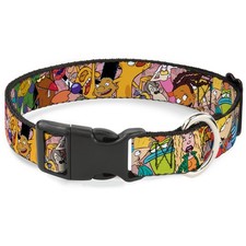 "Nick 90's Rewind Character Mash Up Collage2 Pinks" Plastic Clip Collar, 1" x...