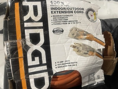 RIDGID 866886 100 ft. 10/3 Extra Heavy-Duty Extension Cord 10 Gauges