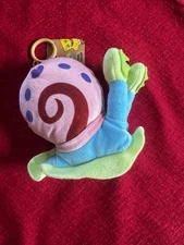 New Fuggler x Spongebob Squarepants Keyring Keychain Plush 5" GARY the SNAIL