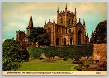 Postcard Dunfermline Fife Scotland Abbey Church King Robert The Bruce