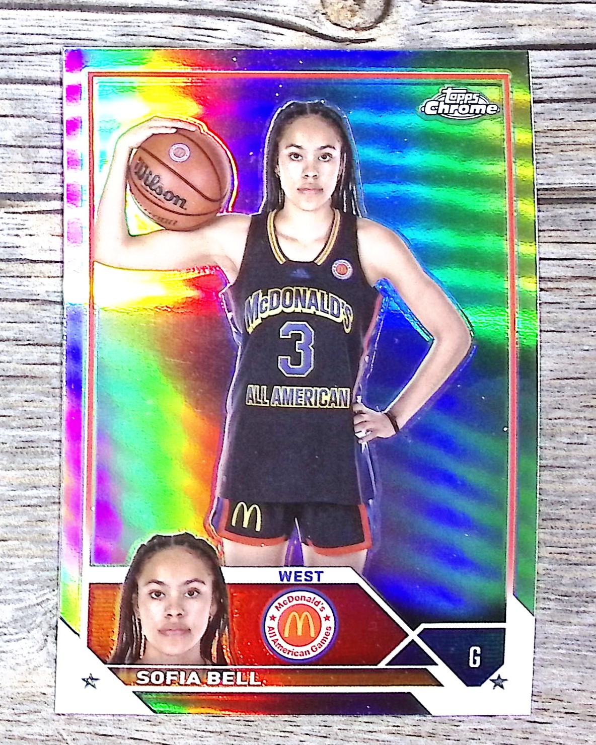 2023 Topps Chrome McDonald's All American #86 Sofia Bell Refractor