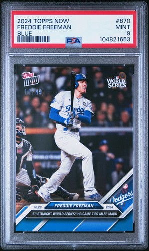 2024 TOPPS NOW BLUE #870 FREDDIE FREEMAN 14/49 PSA 9
