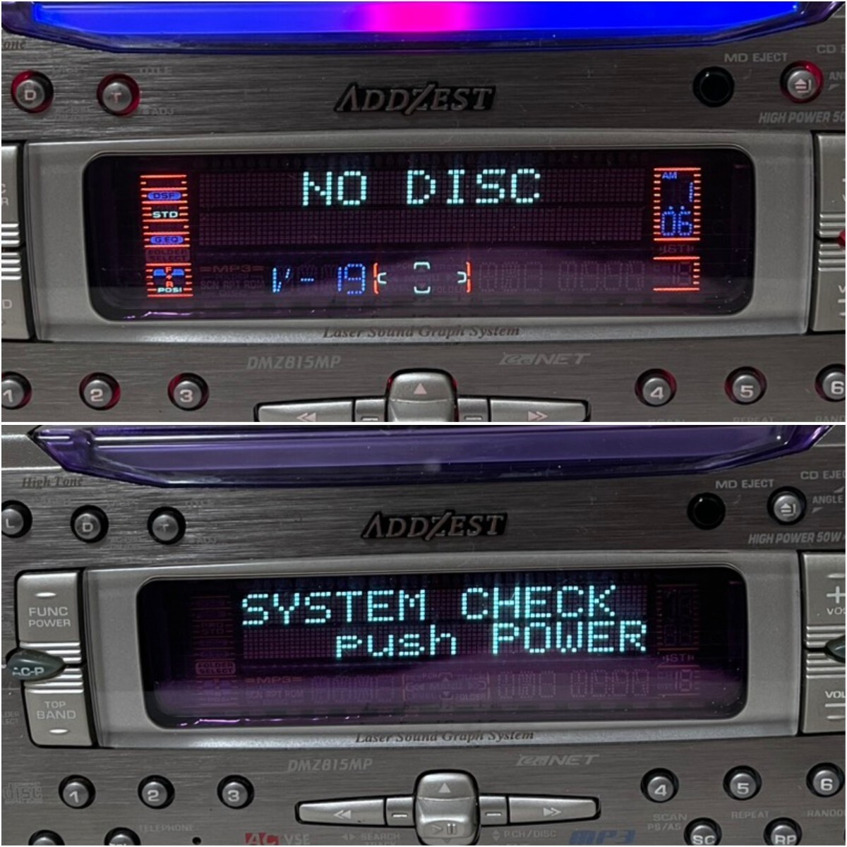 Clarion ADDZEST DMZ815MP 2DIN CD MD Car Audio Player Tuner