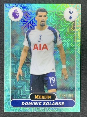 Dominic Solanke 2025-26 Topps Merlin Premier League Aqua Mojo /199 #176