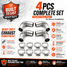 4PCS 24mm Flexible Stainless Steel Exhaust Pipes For Diesel Air Parking Heater