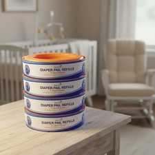 Heavy-Duty Diaper Genie Refills, 4-Pack - 1300 Count for Ultimate Freshness