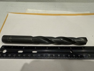 Refurbished 49/64  HSS Straight Shank Drill Bit, 7 1/2'' Long